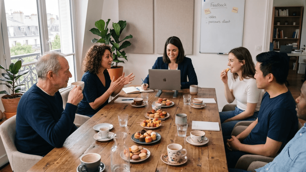Rencontre clients en focus group — Point Virgule, facilitateur d'études qualitatives depuis 1993